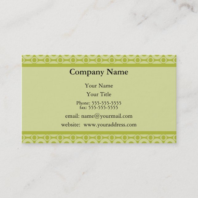 Green Appointment Reminder Card (Front)