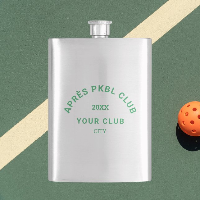 Green Après PKBL Club Crest Pickleball Flask (Creator Uploaded)