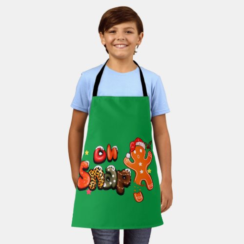 Green Apron with Oh Snap Cookie Lettering