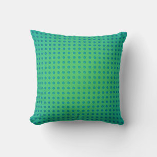 Green Aqua Perforated plate patterned Throw Pillow