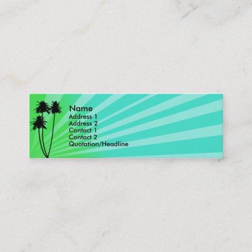 Customizable Green/Aqua Tropical Profile Card Business Card Templates