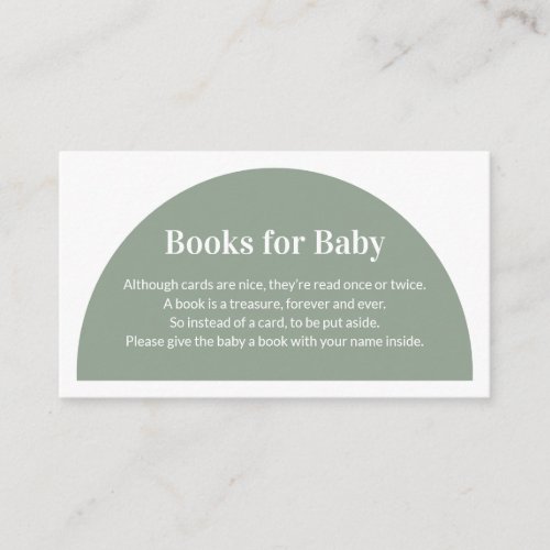 Green Arch Books for Baby Baby Shower Enclosure Ca