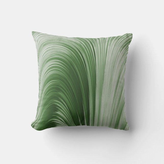 Green Arch Creation Throw Pillow (Front)