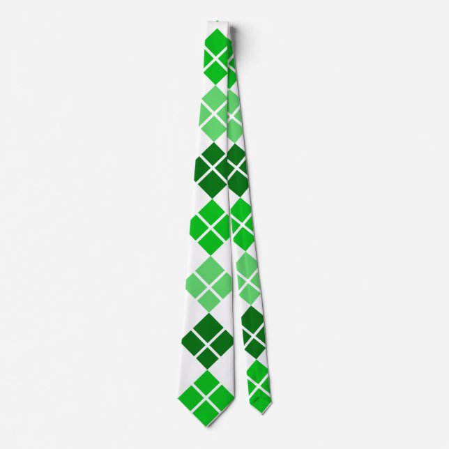 Green Argyle Custom Tie (Front)