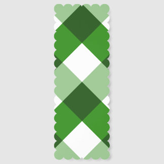 Green Argyle Diamond Pattern Bookmarks