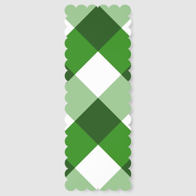 Green Argyle Diamond Pattern Bookmarks (Front)