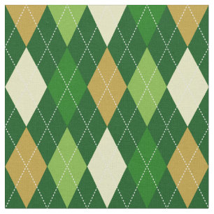 Green Argyle Fabric