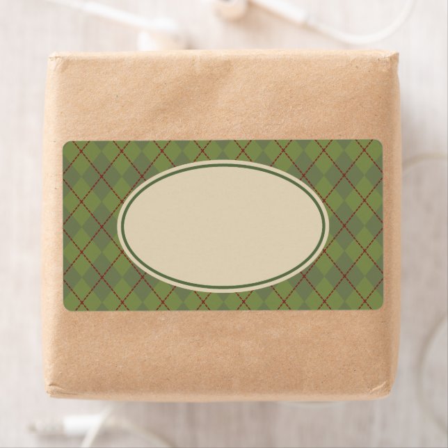 Green Argyle Labels (Insitu)