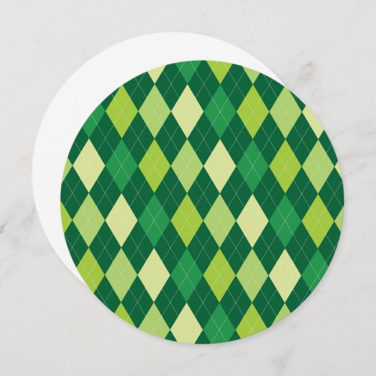 Green argyle pattern (Front/Back)