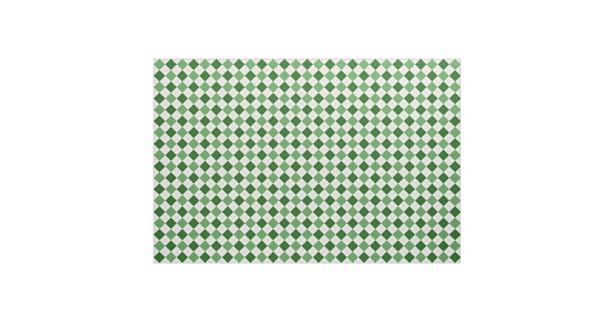 Green Argyle Pattern Fabric 