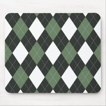 Green Argyle Pattern  Mouse Pad by styleuniversal at Zazzle