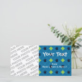 Green Argyle Paw Prints (Standing Front)