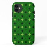 Green Argyle Paw Prints iPhone 11 Case