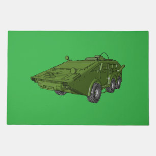 Green Armoured Military Vehicle Doormat