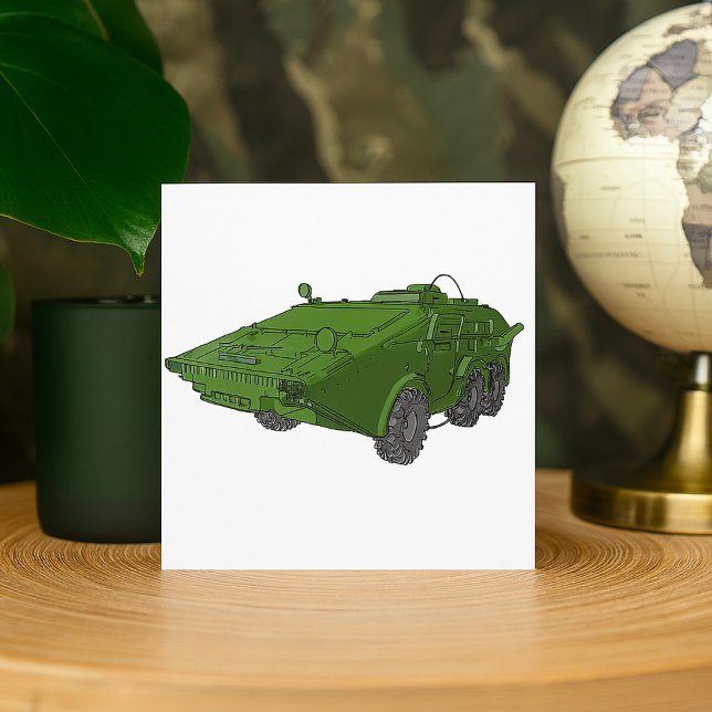 Green Armoured Military Vehicle Invitation (Creator Uploaded)