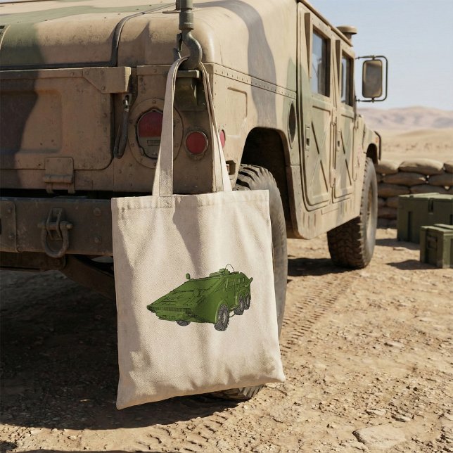 Green Armoured Military Vehicle Tote Bag (Creator Uploaded)