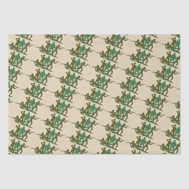 Green Army Action Men   Tissue Paper (Front)