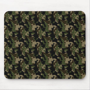 Green Army Camo Camouflage Pattern Mouse Pad