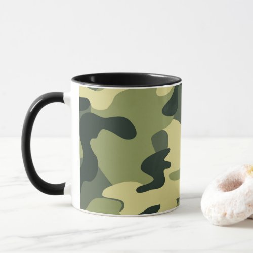 Green Army Camo Camouflage Pattern Mug