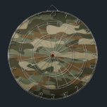 Green army camo military camouflage dartboard<br><div class="desc">Green army camo military camouflage dartboard. Cool dart board design for home or office. Personalize with text optionally.</div>