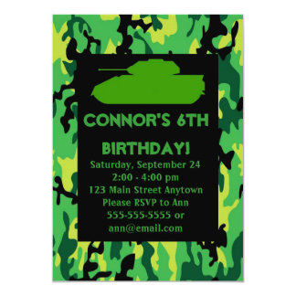 camouflage invitation