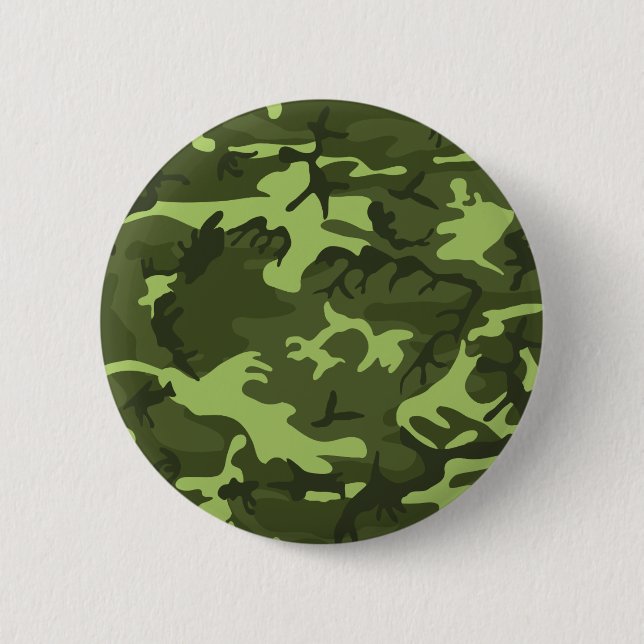 Green army camouflage design button (Front)