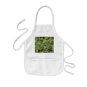 Green Army Camouflage Textured Kids' Apron