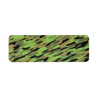 Green Army Camouflage Textured Label