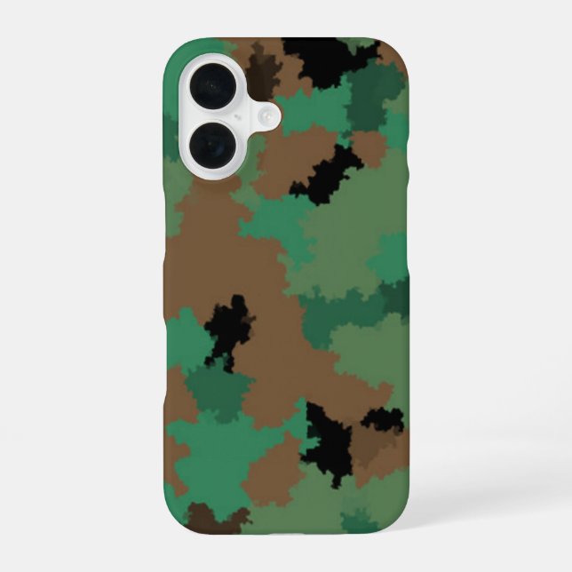 Green Army Jungle Camouflage Pattern Design  Iphone Case (Back)