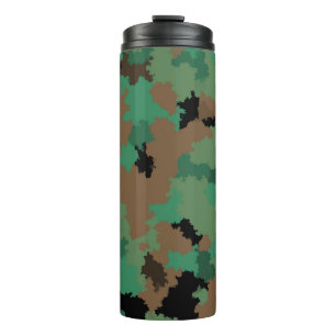 Green Army Jungle Camouflage Pattern Design Thermal Tumbler