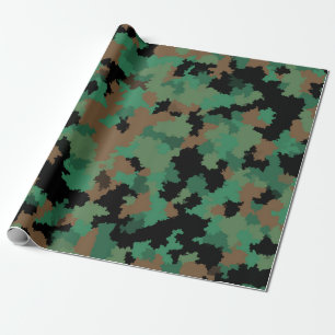 Green Army Jungle Camouflage Pattern Design Wrapping Paper