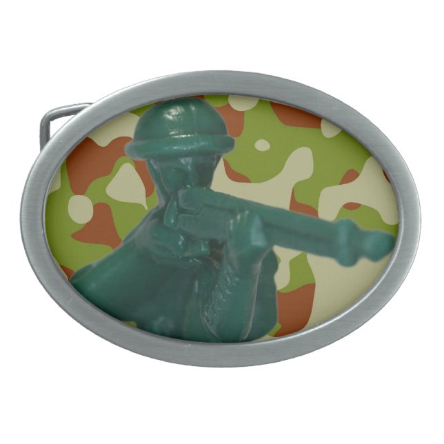 Green Army Man Belt Buckle (Front)