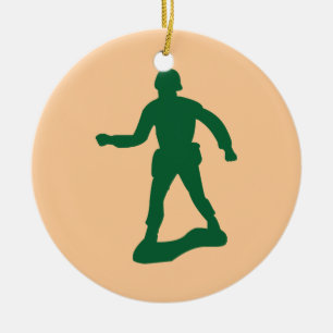 Green Army Men Ceramic Ornament