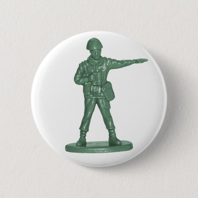 Green Army Men Pinback Button (Front)