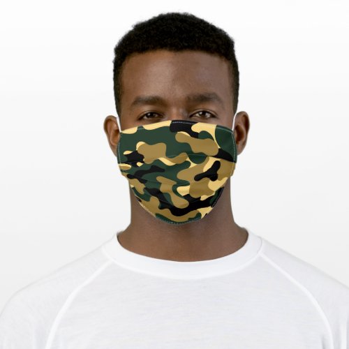 Green Army Military Camouflage Adult Cloth Face Mask