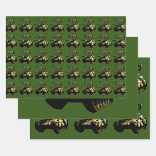 Green Army Tank, Wrapping Paper Sheets