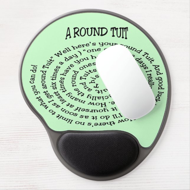 Green Around To It Gel Mouse Pad (Left Side)