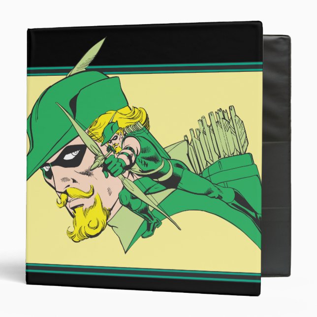 Green Arrow Head Shot 3 Ring Binder (Front/Inside)