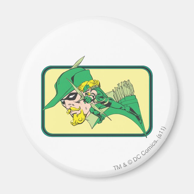 Green Arrow Head Shot Magnet (Front)