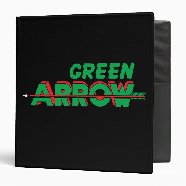 Green Arrow Logo 2 3 Ring Binder (Front/Inside)