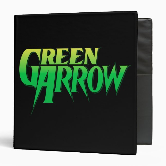 Green Arrow Logo 3 3 Ring Binder (Front/Inside)
