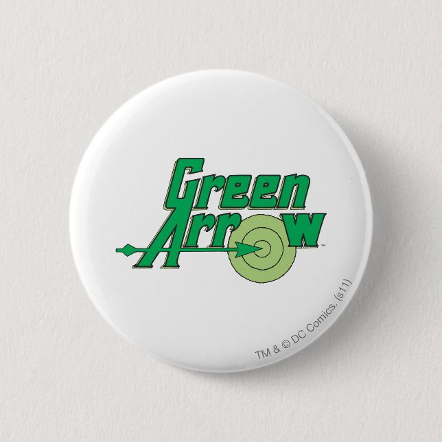 Green Arrow Logo Pinback Button (Front)