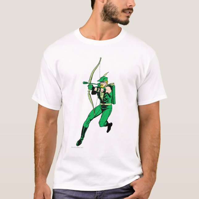 Green Arrow Shooting Arrow T-Shirt (Front)
