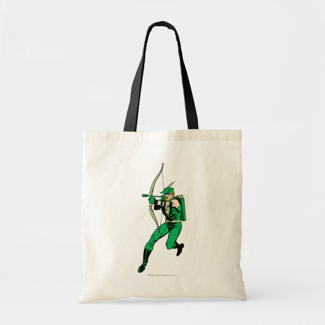 Green Arrow Shooting Arrow Tote Bag (Front)