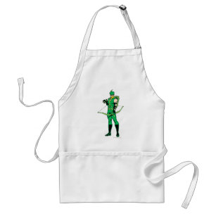 Green Arrow Standing with Bow Adult Apron