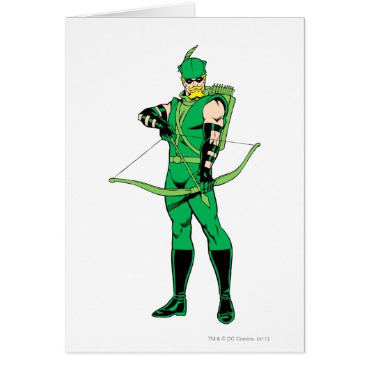 Green Arrow Standing with Bow Cards (Front)