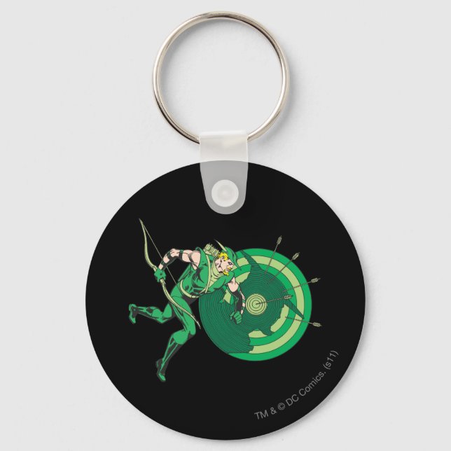 Green Arrow with Target 2 Keychain (Front)