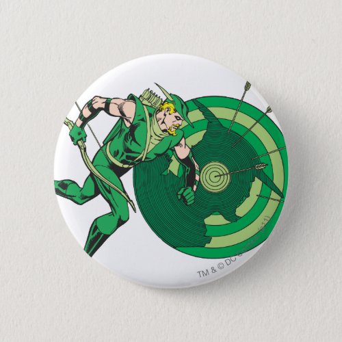 Green Arrow with Target 2 Pinback Button