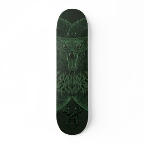 Green Art Deco Cobra | Ornamental Symmetrical Snak Skateboard