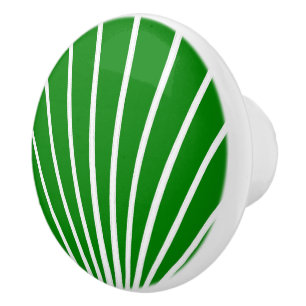 Green Art Deco Design Ceramic Knob